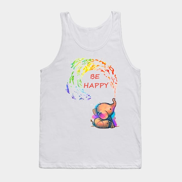 Happy elephant Tank Top by Shenron